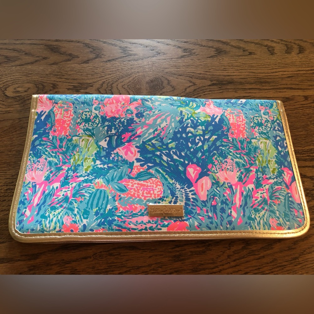 Lilly Pulitzer Fished My Wish Travel Organizer Cosmetic Makeup Bag Pouch